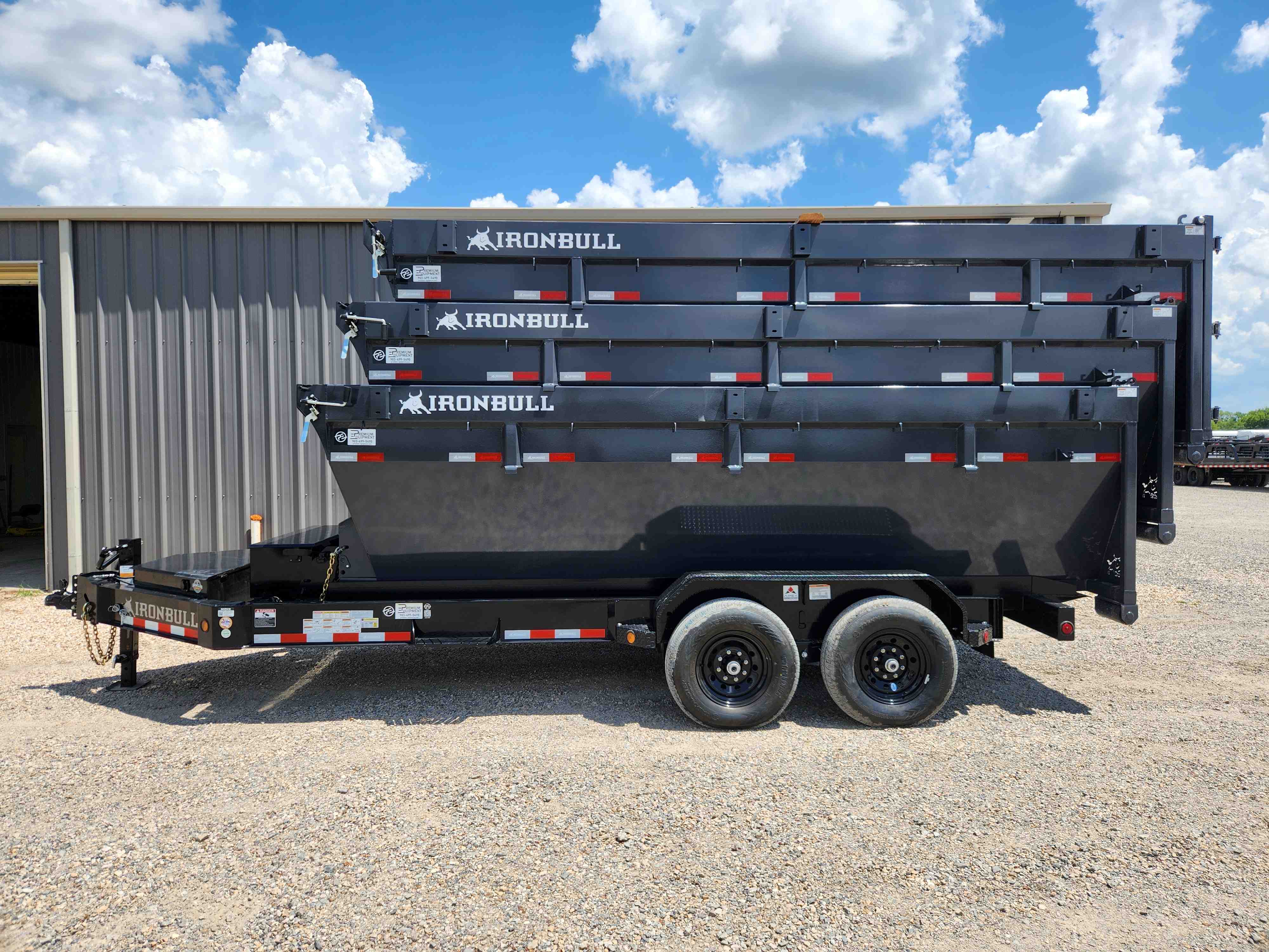 2026 Iron Bull Trailers 83"x16' Bumper Pull Roll-Off Dump Trailer w/ (3) Bins Trailer