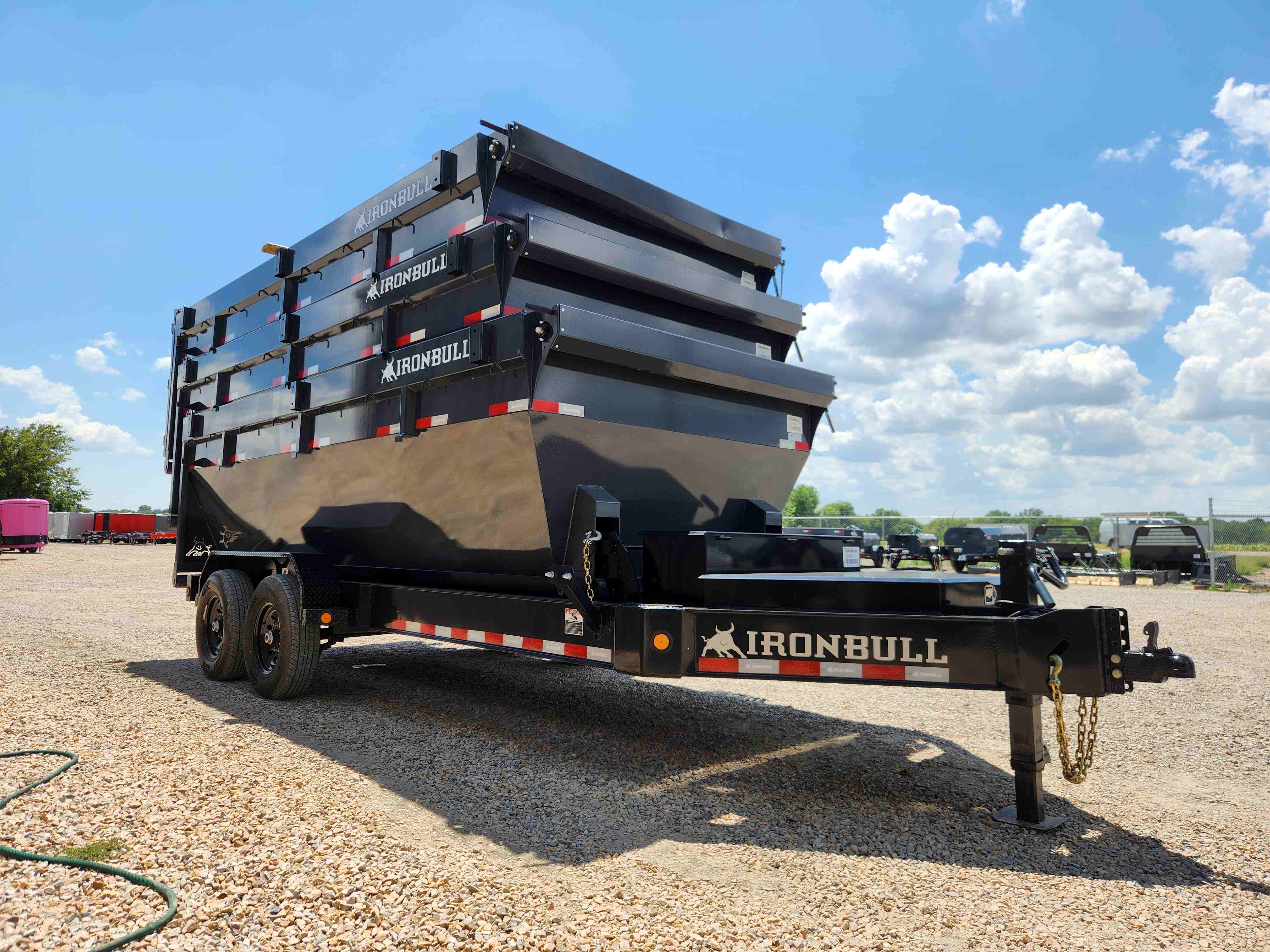 2026 Iron Bull Trailers 83"x16' Bumper Pull Roll-Off Dump Trailer w/ (3) Bins Trailer
