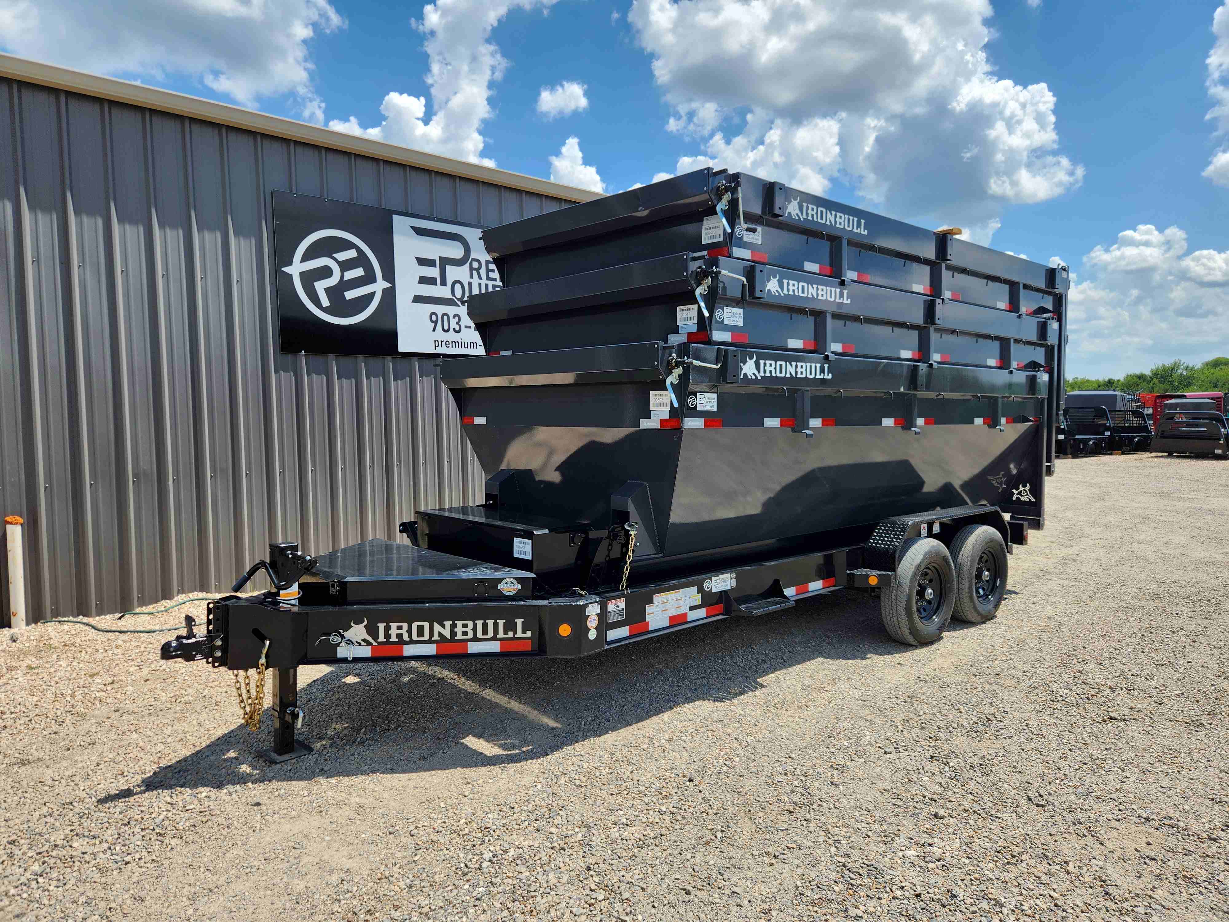 2026 Iron Bull Trailers 83"x16' Bumper Pull Roll-Off Dump Trailer w/ (3) Bins Trailer