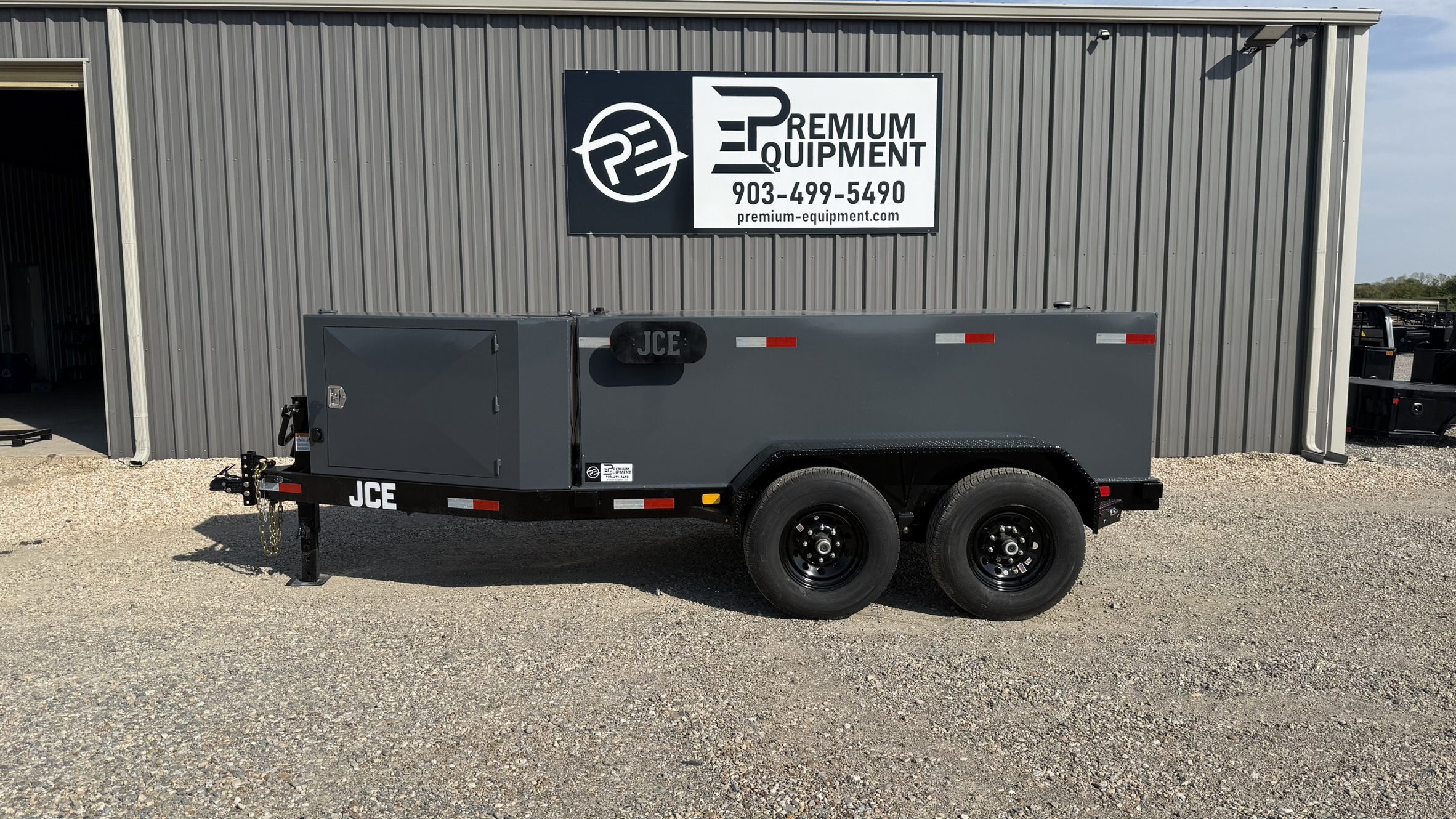 2027 JCE Trailers 990 Gallon Fuel Tank Trailer w/ Front Cabinet Trailer