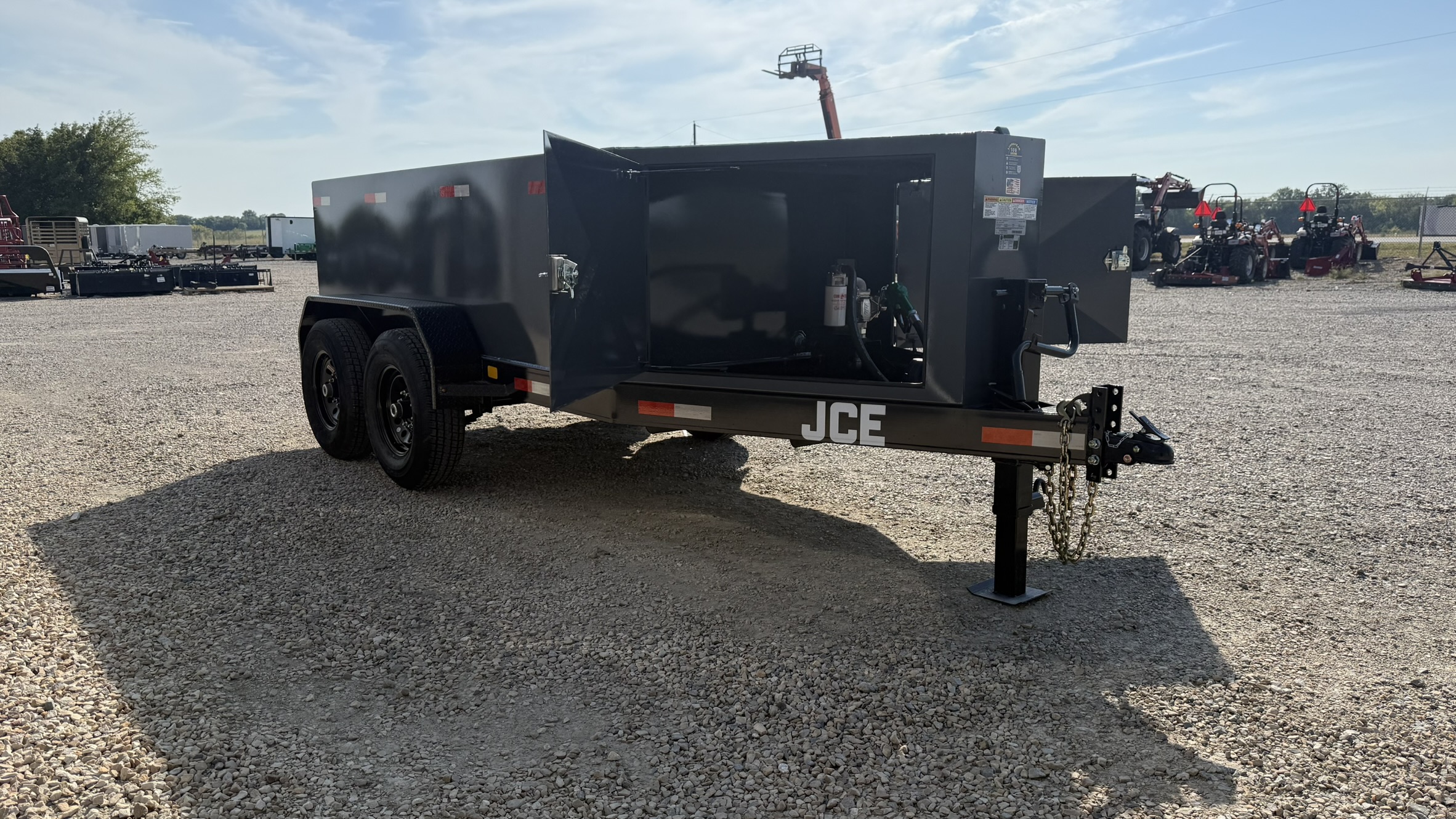 2027 JCE Trailers 990 Gallon Fuel Tank Trailer w/ Front Cabinet Trailer