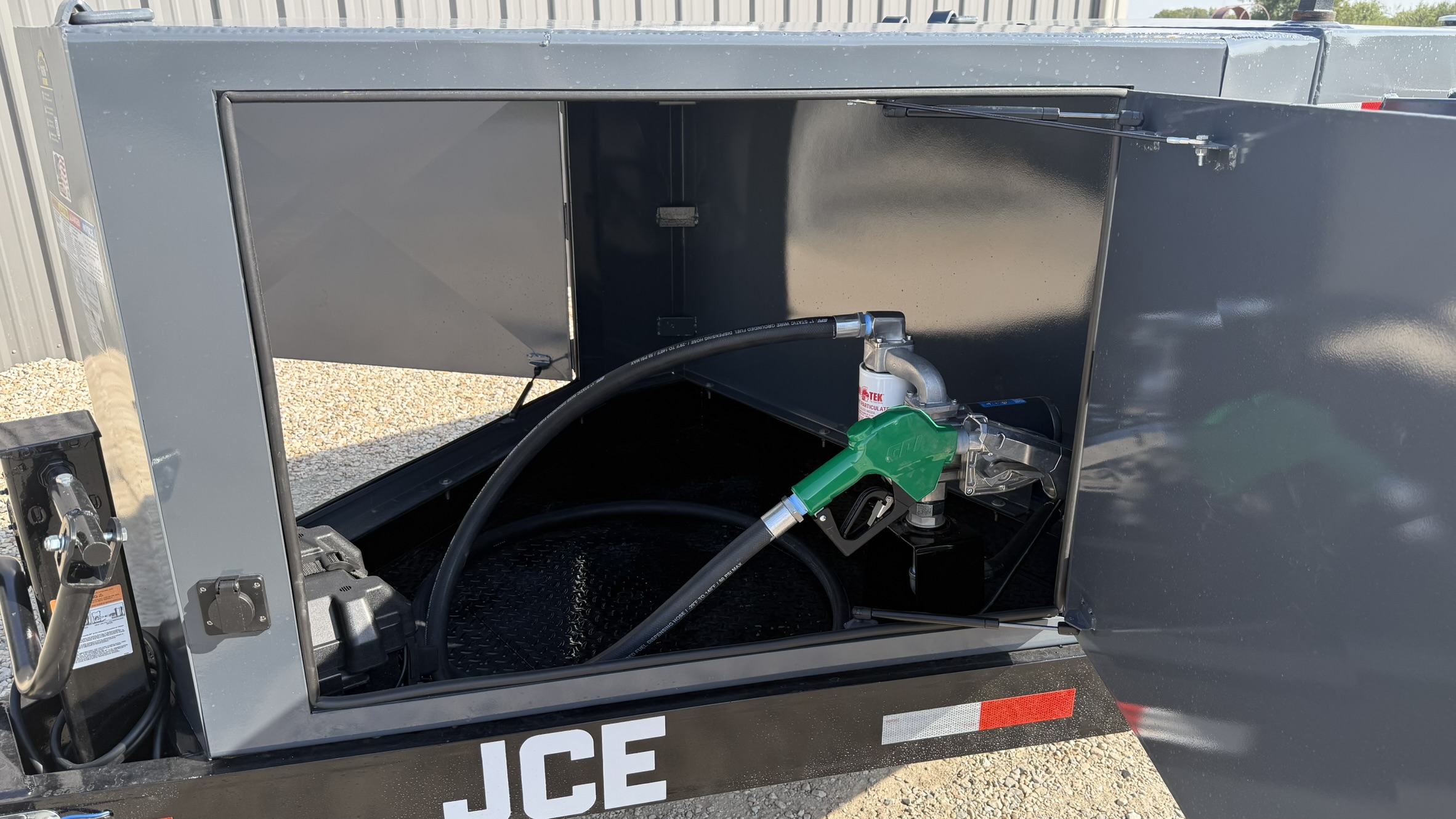 2027 JCE Trailers 990 Gallon Fuel Tank Trailer w/ Front Cabinet Trailer