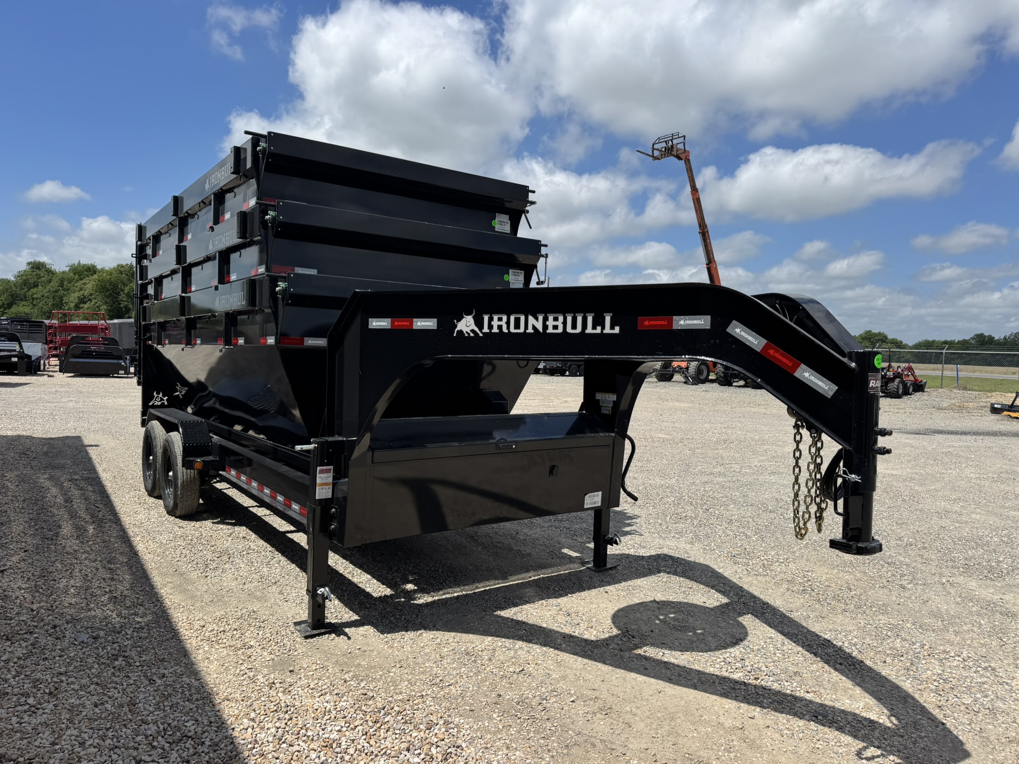 2027 Iron Bull Trailers 83"x16' 14k DBG Roll Off Dump Trailer Package with 3 Bins Trailer