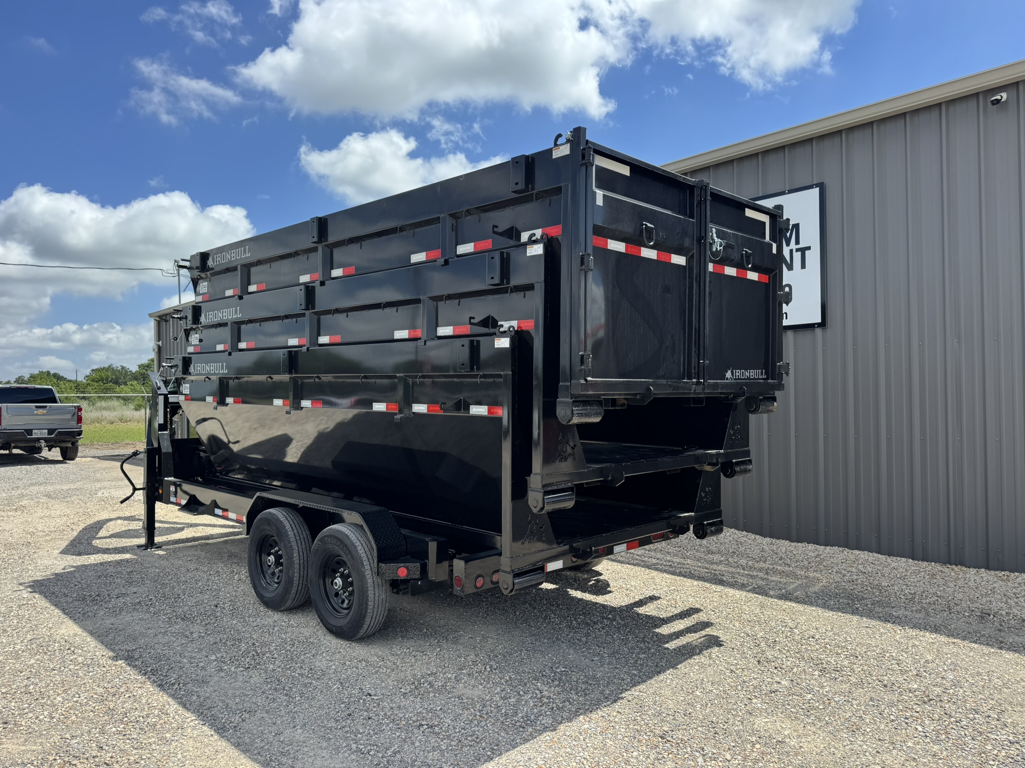 2027 Iron Bull Trailers 83"x16' 14k DBG Roll Off Dump Trailer Package with 3 Bins Trailer