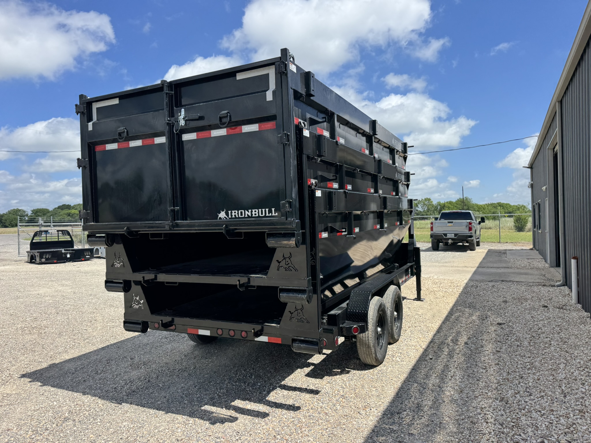 2027 Iron Bull Trailers 83"x16' 14k DBG Roll Off Dump Trailer Package with 3 Bins Trailer