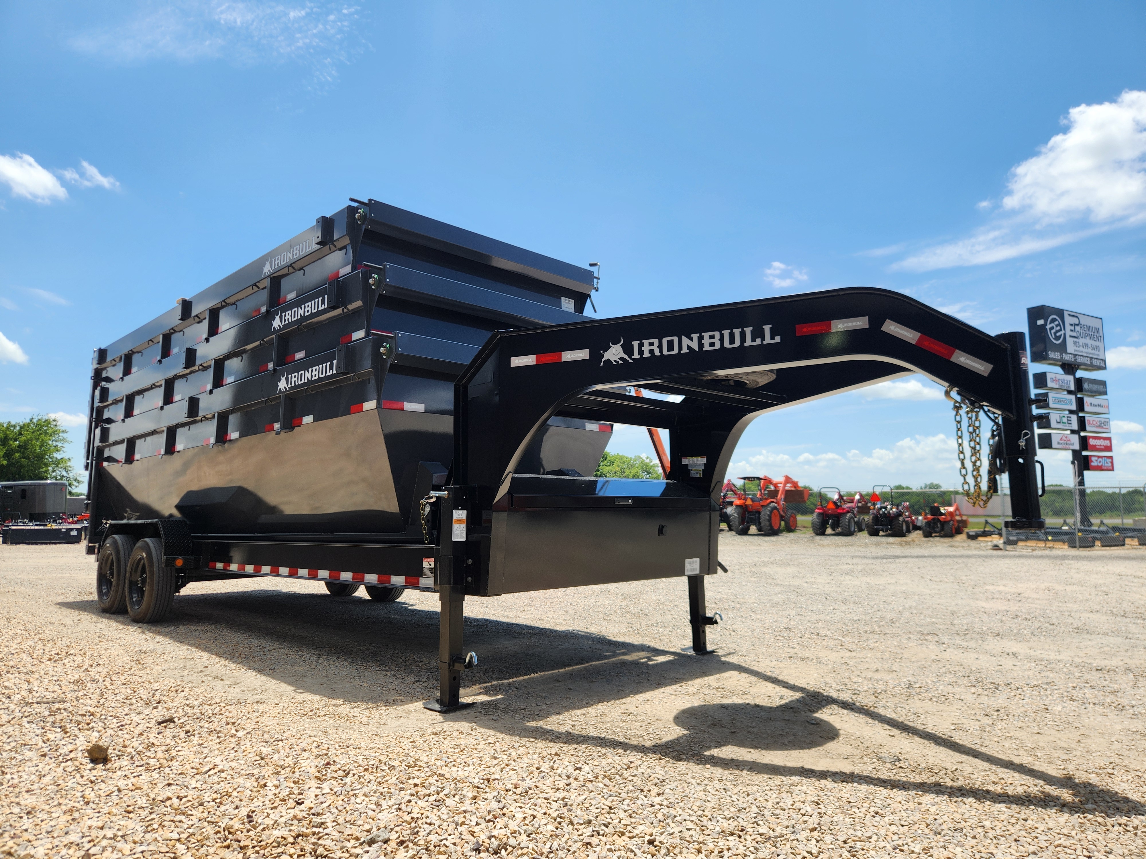2027 Iron Bull Trailers 83"x20' DBG 16k Roll Off Dump Gooseneck Trailer Package with 3 Bins Trailer